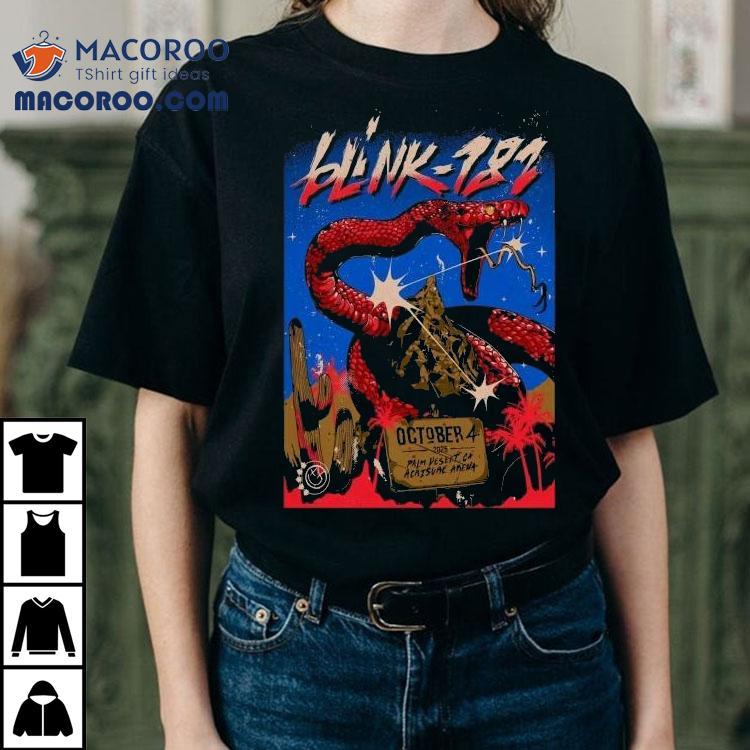 Blink 182 Palm Desert Tour On Oct 4 2025 Snake Shirt