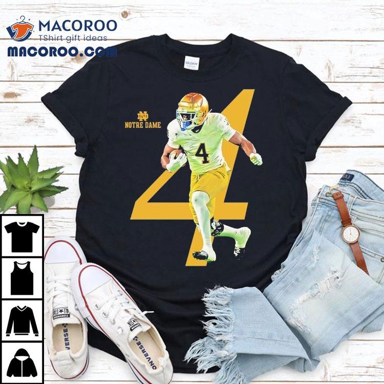 Jeremiyah Love 4 Notre Dame Fighting Irish Football Shirt