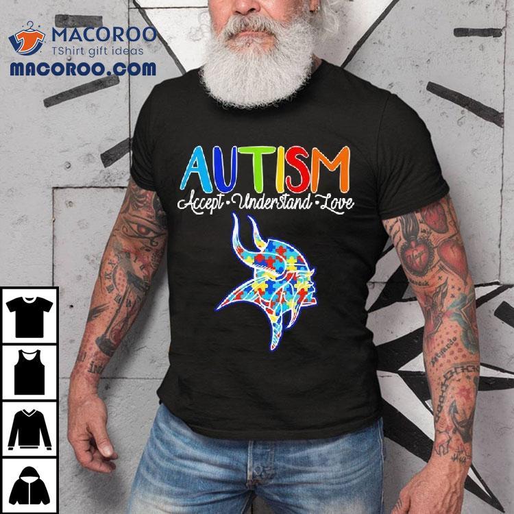 Minnesota Vikings Autism Accept Understand Love Shirt
