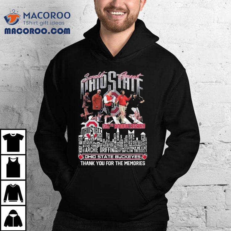 Ohio State Buckeyes 135th Anniversary Thank You For The Memories 2025 Signatures Vintage Shirt