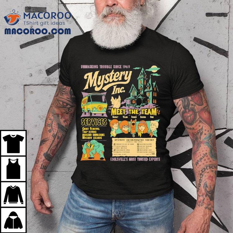 Scooby Doo Where Are You Series Mystery Inc Team Unmasking Trouble Since 1969 Shirt