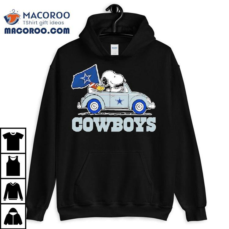 Snoopy And Woodstock Ride Car Dallas Cowboys Football Team Shirt