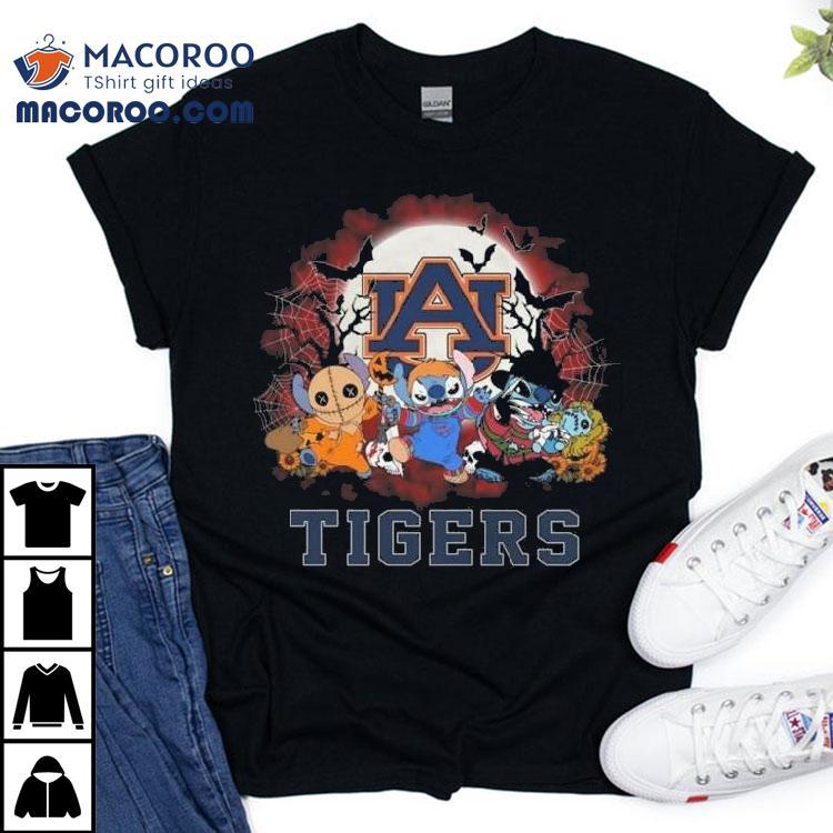 Stitch X Auburn Tigers Halloween 2025 Shirt