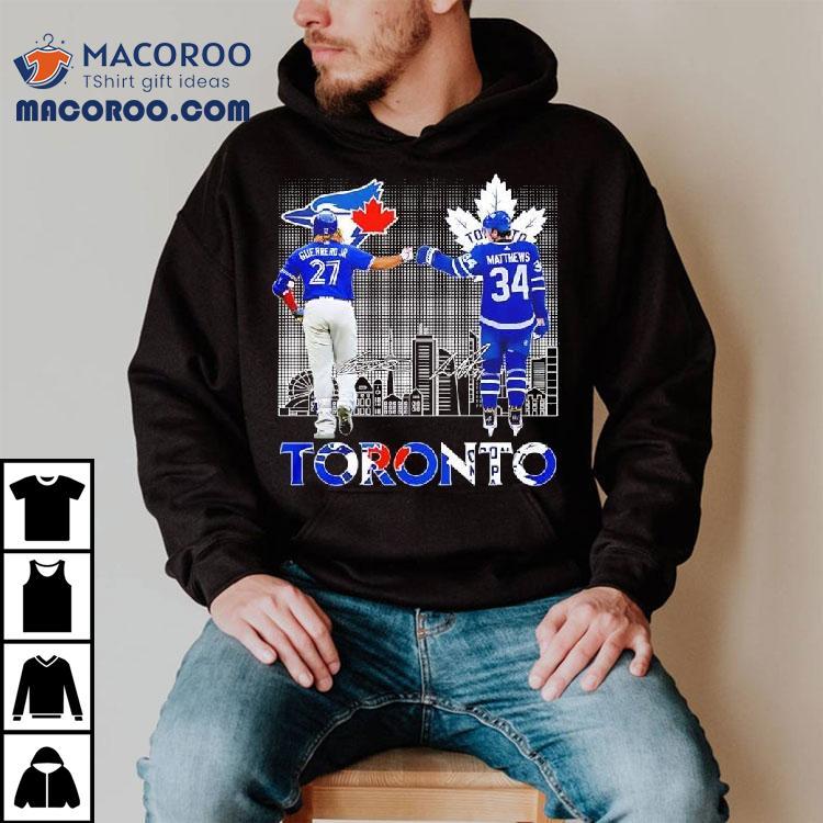 Auston Matthews Toronto Maple Leafs Vs Vladimir Guerrero Jr Toronto Blue Jays Signatures Shirt