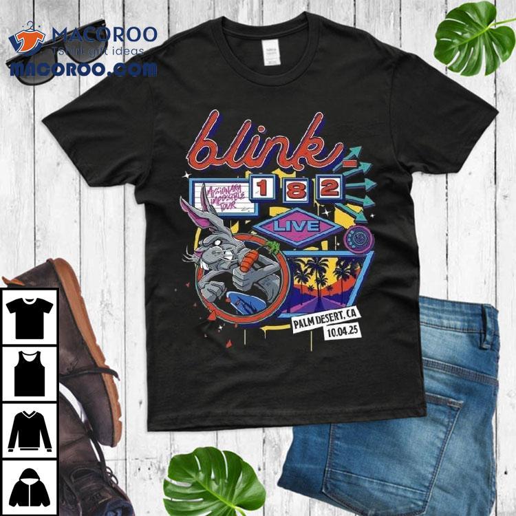 Blink 182 Live At Palm Desert California Night 1 Venue At Acrisure Arena On October 4 2025 Missionary Impossible Tour 25 Shirt