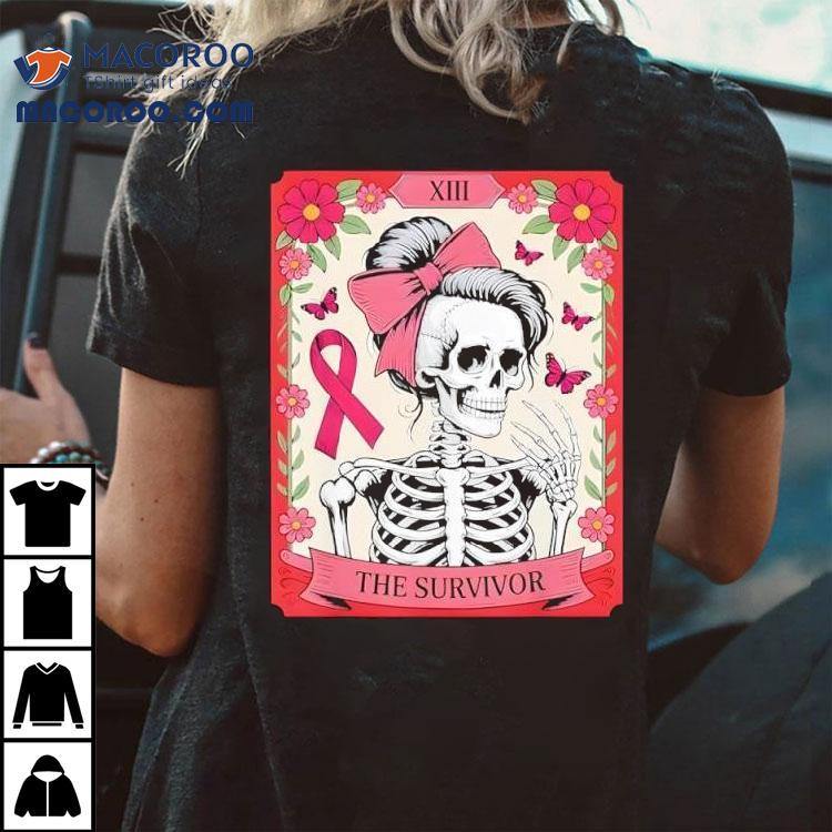 Breast Cancer Survivor Tarot Card Skeleton Shirt