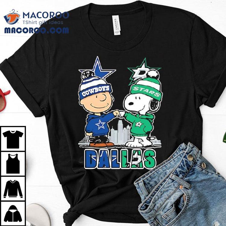 Charlie Brown And Snoopy X Dallas Cowboys And Dallas Stars Shirt