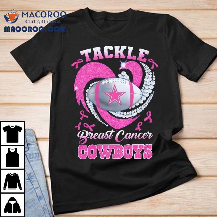 Dallas Cowboys Breast Cancer Awareness Tackle Heart Shirt
