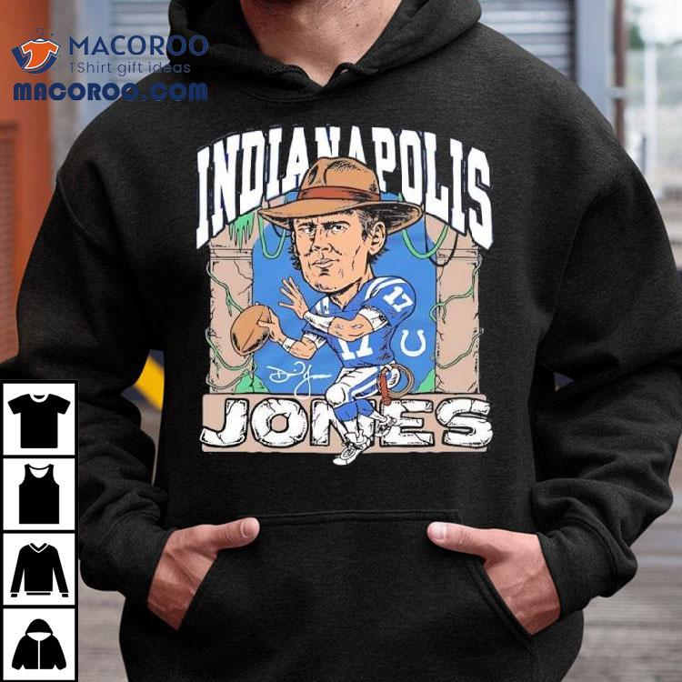 Daniel Jones Indianapolis Colts Indianapolis Jones Signature Logo Shirt
