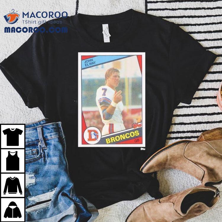 Denver Broncos John Elway Trading Card Shirt