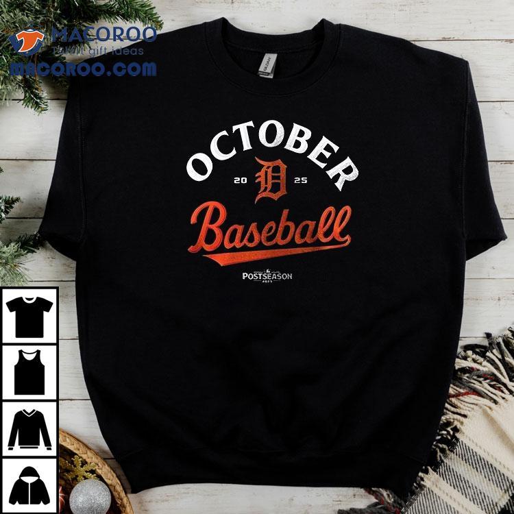 Detroit Tigers October Baseball Postseason Clinched 2025 Logo Shirt