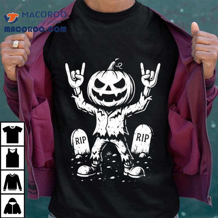 El Rocker Pumpkin King Rip Halloween Shirt