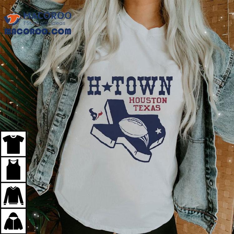 Houston Texans H Town Football Map Shirt