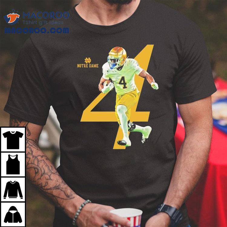 Jeremiyah Love 4 Notre Dame Fighting Irish Football Shirt