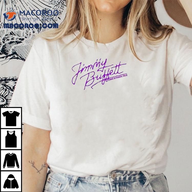 Jimmy Buffett 2002 I Was At The Sunshine Tour Dates Shirt
