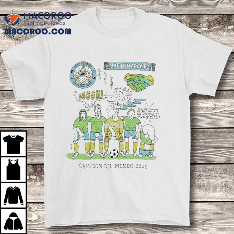 Mac Demarco Campeon Del Mundo 2026 Football Club Shirt