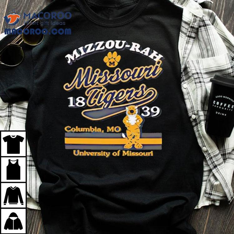 Mizzou Tigers Comfort Wash Paw Truman 1839 Mizzou Rah Columbia Mo University Of Missouri Shirt