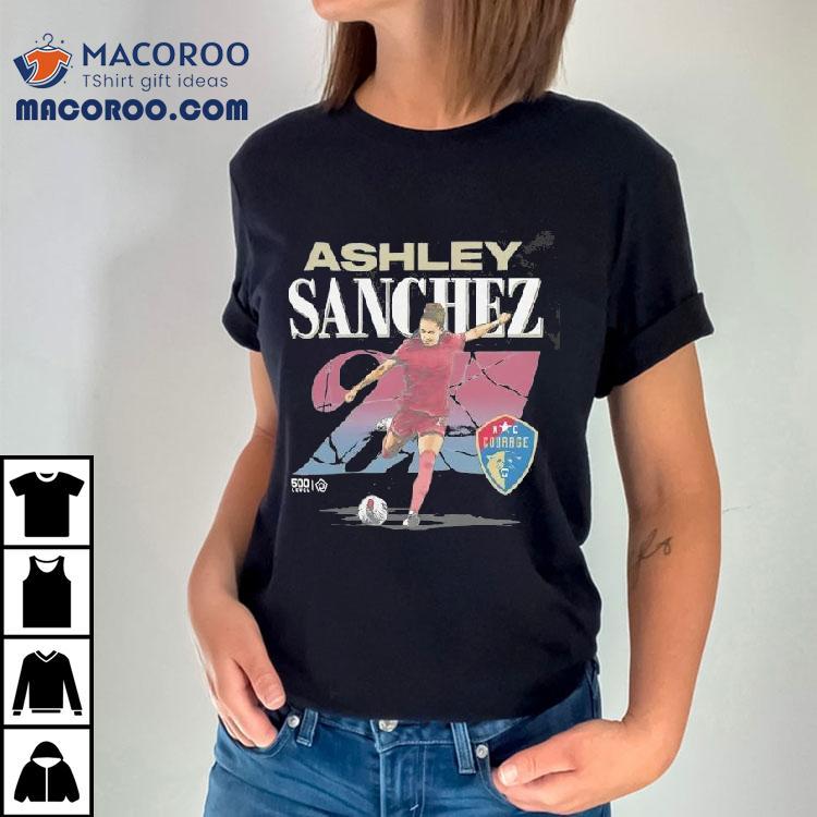 Nc Courage Retro Ashley Sanchez Cracked Number Shirt