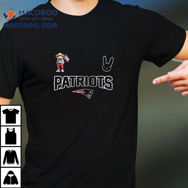 New England Patriots X Bad Bunny Super Bowl 2026 Portrait Art Signature Shirt
