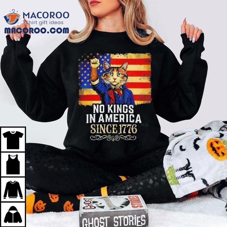 No Kings 1776 Revolutionary War Cat Shirt