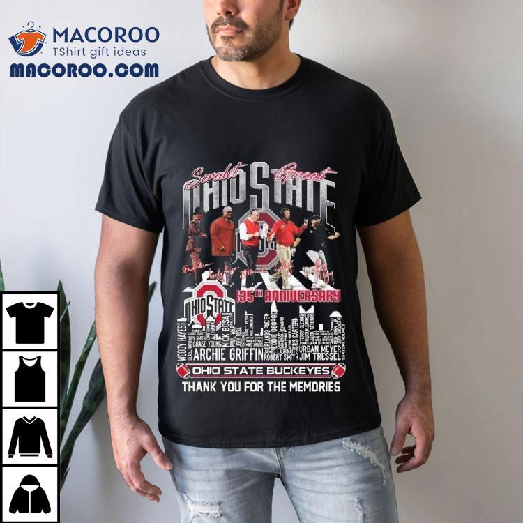 Ohio State Buckeyes 135th Anniversary Thank You For The Memories 2025 Signatures Vintage Shirt
