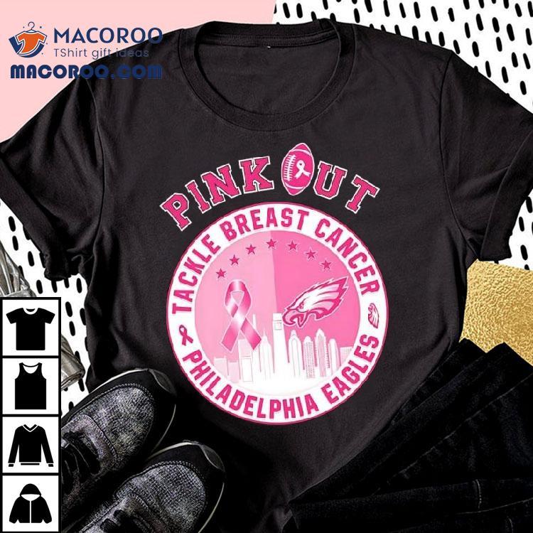 Pink Out Tackle Breast Cancer Vs Philadelphia Eagles Logo Shirt