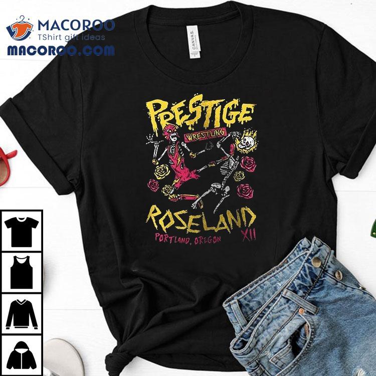 Prestige Roseland Wrestling I Was There Skeleton Shirt