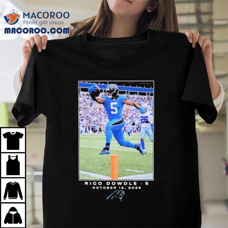 Rico Dowdle 15 October 12 2025 Carolina Panthers Nfl Flash Features Week 6 Shirt
