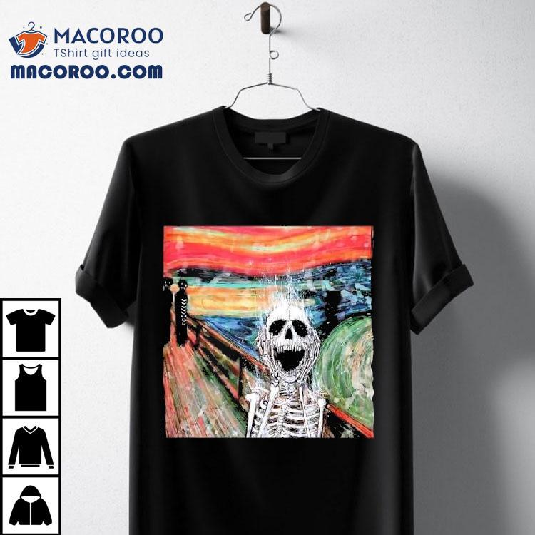 Skeleton The Scream Edvard Munch's Famous Shirt