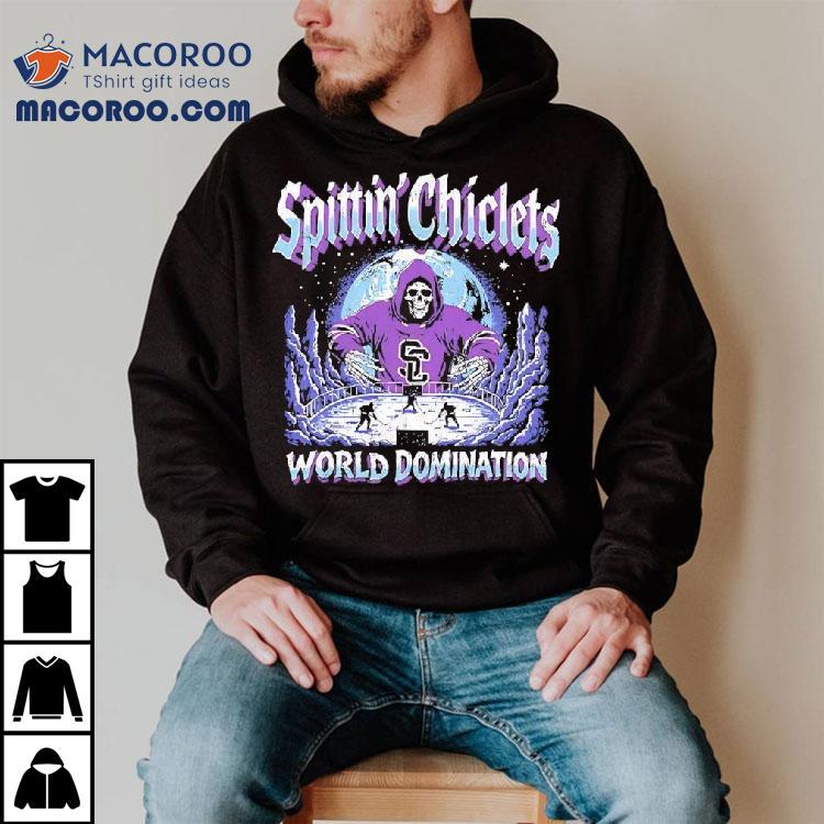 Spittin Chiclets World Domination Skeleton Shirt