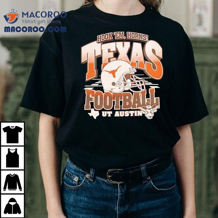 Texas Longhorns Hook Em Horns Helmet On Field Football Ut Austin Shirt