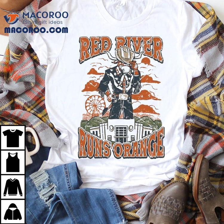 Texas Longhorns River Runs Orange Mascot Shirt