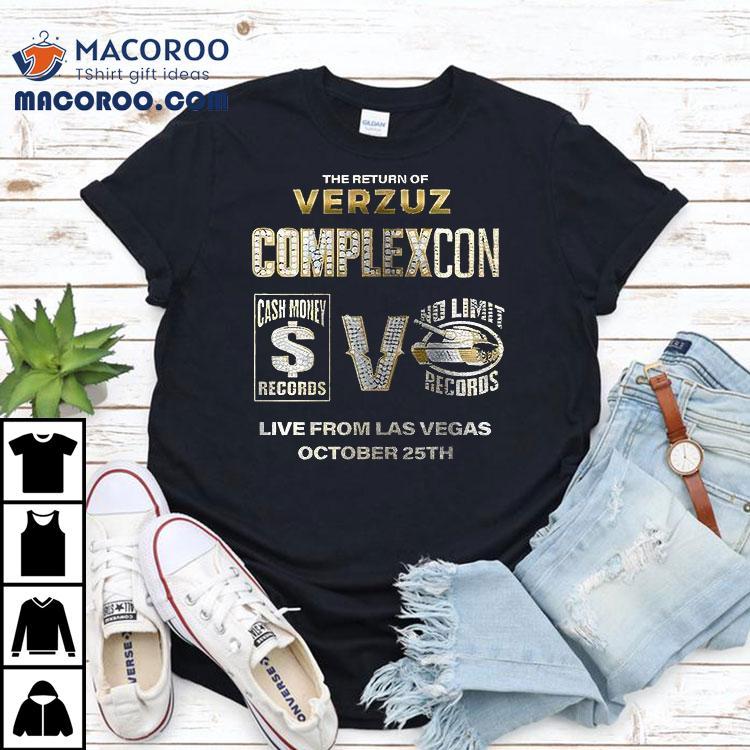 Verzuz X Complexcon Cash Money Records Live From Las Vegas October 25th Logo Shirt