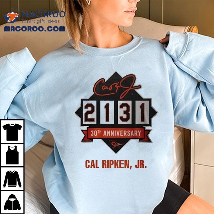 Baltimore Orioles Cal Ripken Jr Iron Man 2131 30th Anniversary Shirt