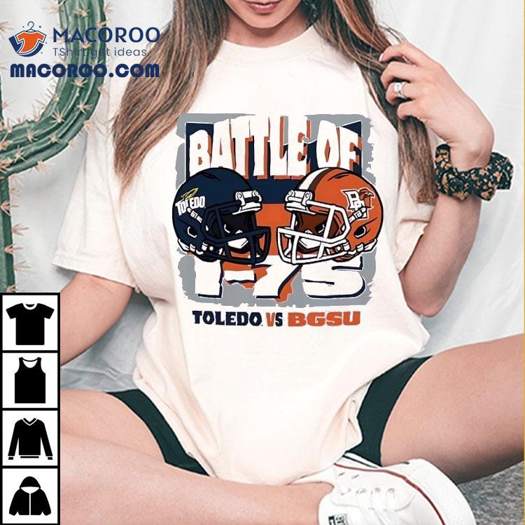 Battle Of Toledo Rockets Vs Bowling Green Falcons Football Helmet Shirt