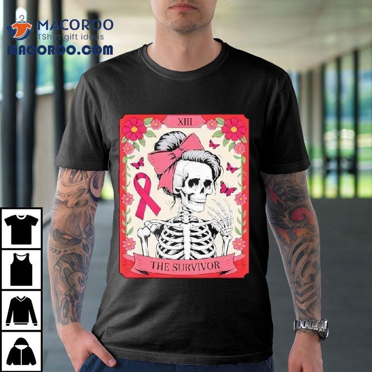 Breast Cancer Survivor Tarot Card Skeleton Shirt