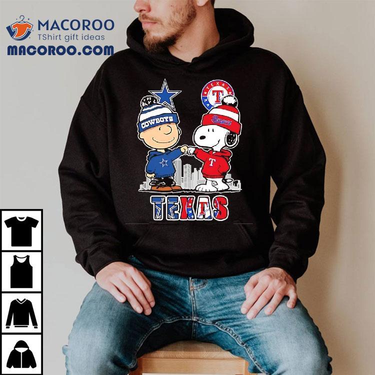 Charlie Brown And Snoopy X Dallas Cowboys And Texas Rangers Shirt
