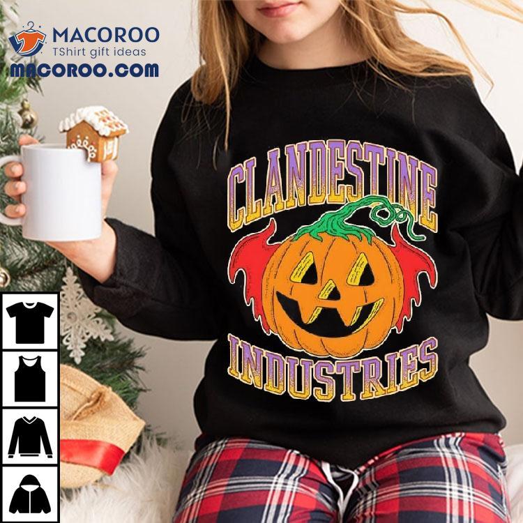 Clandestine Industries Bat Pumpkin Halloween Shirt