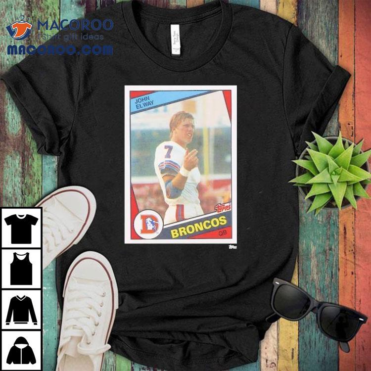 Denver Broncos John Elway Trading Card Shirt