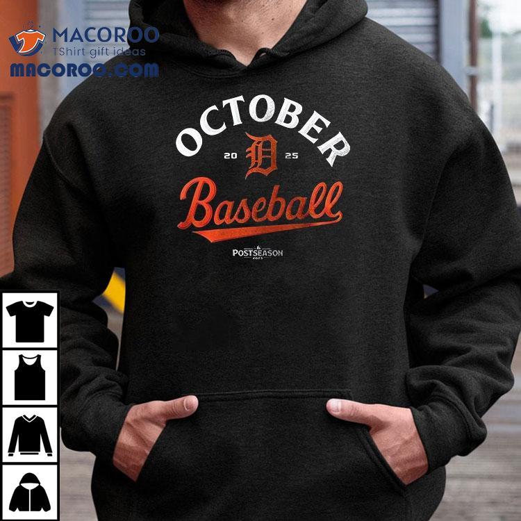Detroit Tigers October Baseball Postseason Clinched 2025 Logo Shirt