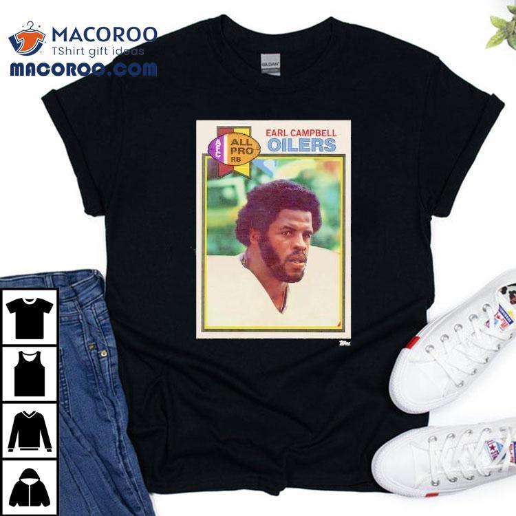 Houston Oilers Earl Campbell Trading Card Shirt