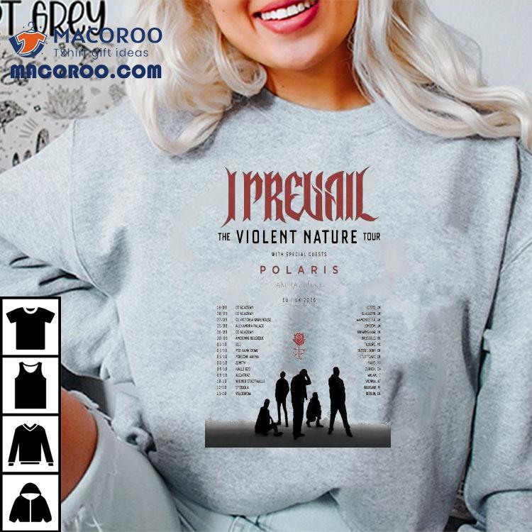 I Prevail The Violent Nature Eu Uk Tour 2025 Shirt