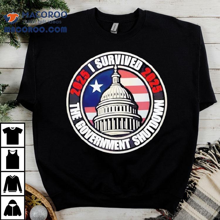 I Survived The Government Shutdown 2025 Retro Shirt