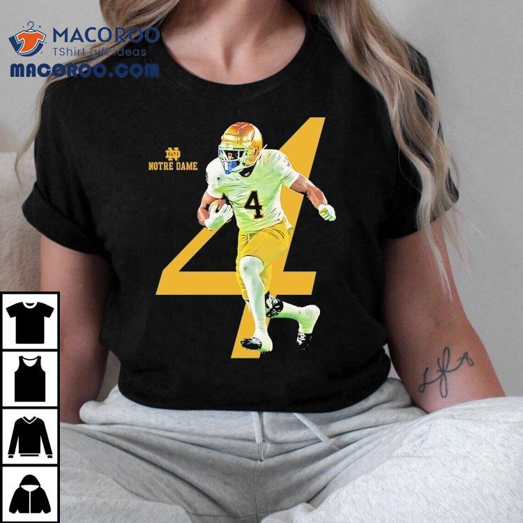 Jeremiyah Love 4 Notre Dame Fighting Irish Football Shirt