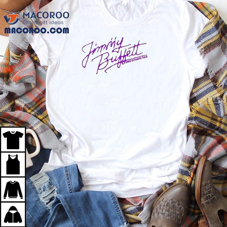 Jimmy Buffett 2002 I Was At The Sunshine Tour Dates Shirt
