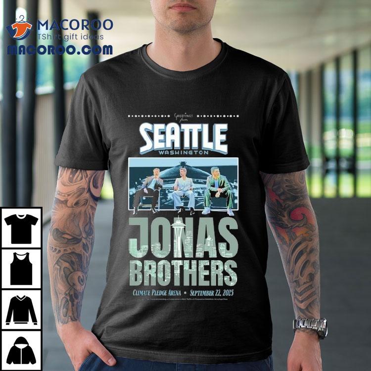 Jonas Brothers Seattle Washington Climate Pledge Arena Tour 2025 Shirt