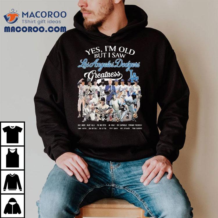 Los Angeles Dodgers Yes I'm Old But I Saw Greatness 2025 Postseason Signatures Shirt