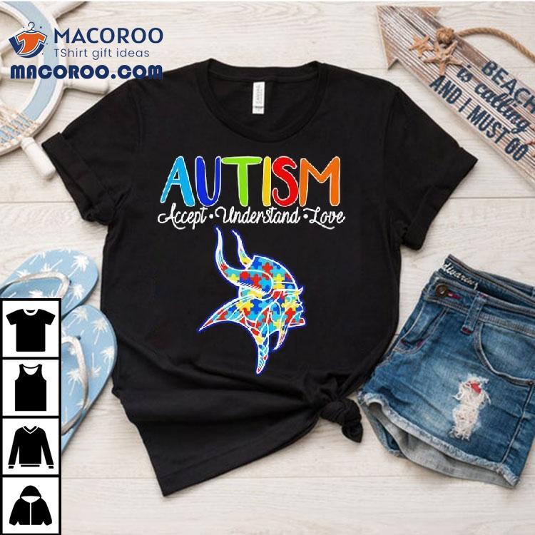 Minnesota Vikings Autism Accept Understand Love Shirt