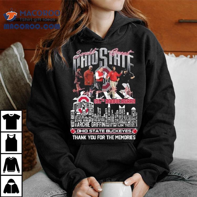Ohio State Buckeyes 135th Anniversary Thank You For The Memories 2025 Signatures Vintage Shirt