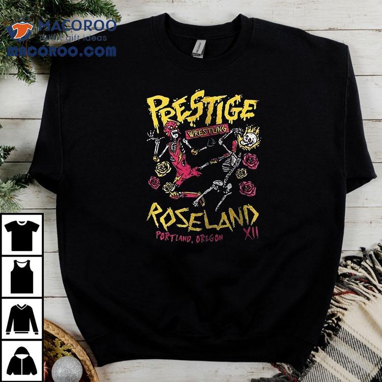 Prestige Roseland Wrestling I Was There Skeleton Shirt